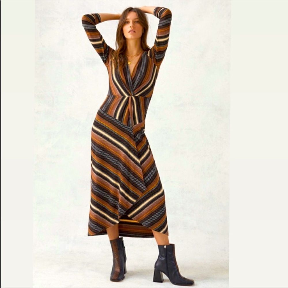 - Maeve striped maxi dress NWT